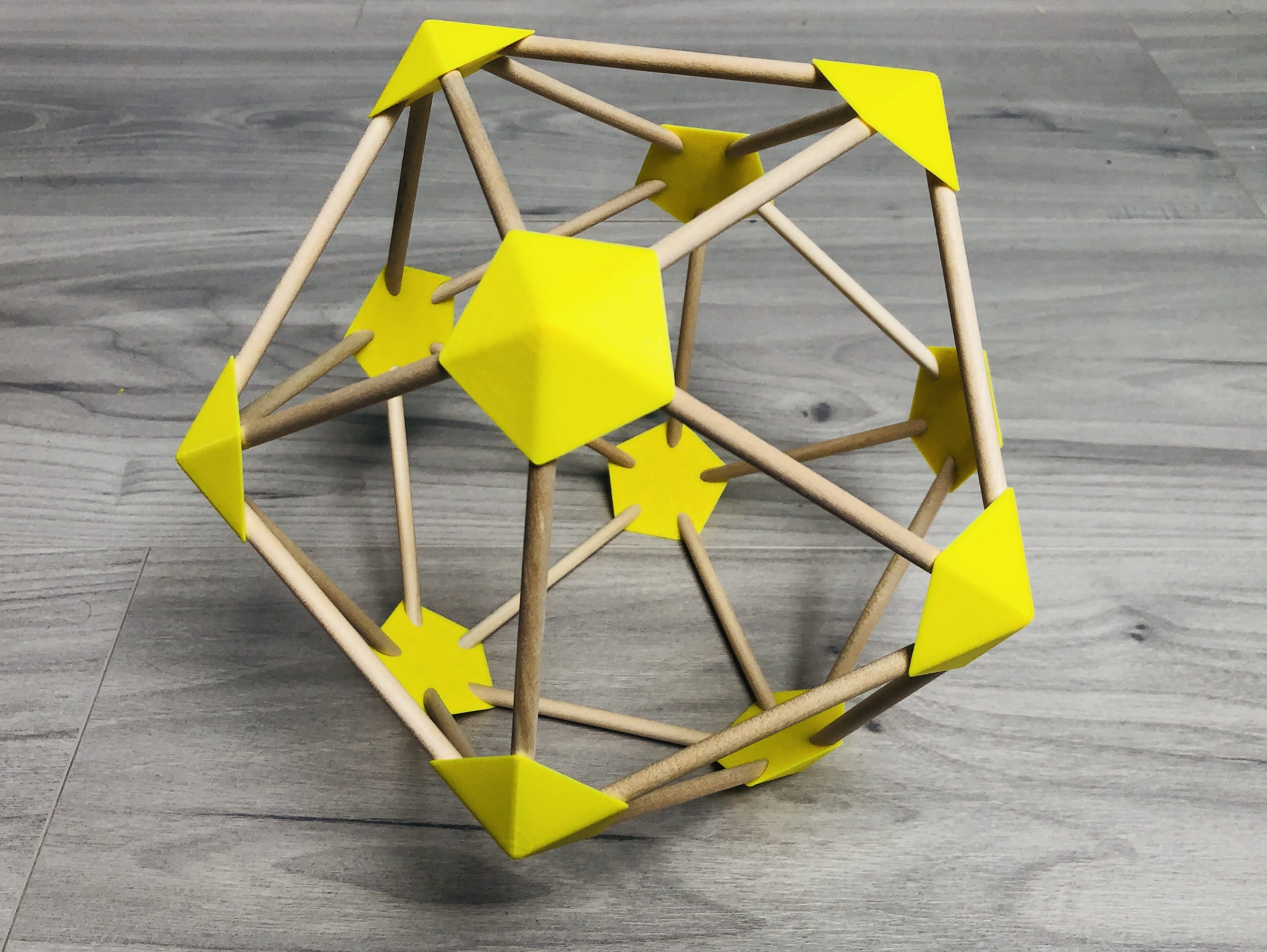 Platonic Solids with 5 mm wooden sticks
