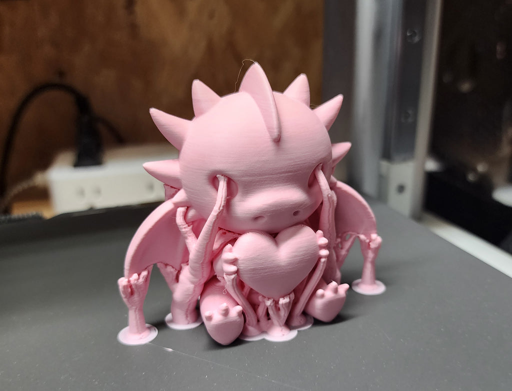 Cute Sitting Dragon with Heart Figure