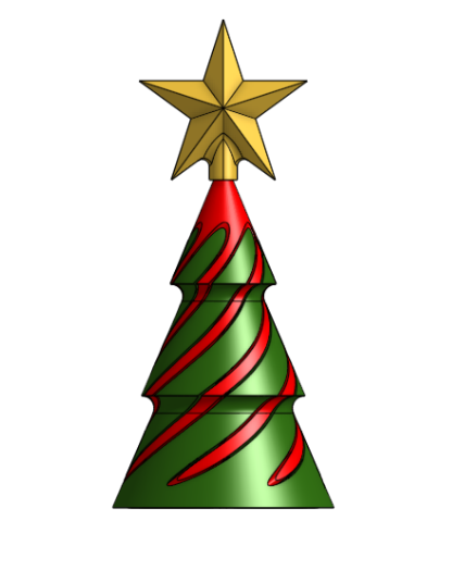 Passthrough Christmas tree with Optional Topper