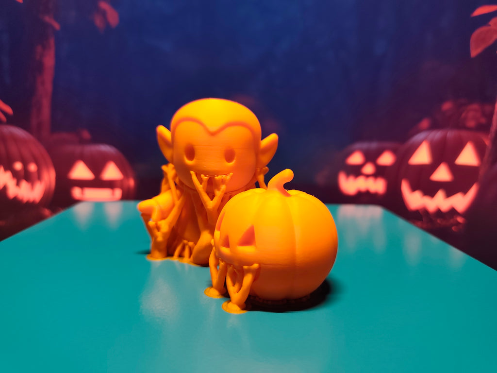 Cute Vampire & Pumpkin – Easy to Customize