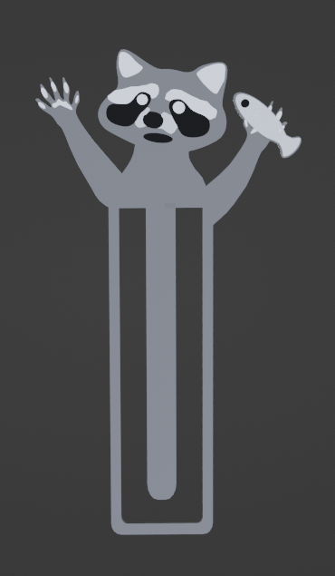 Racoon bookmark with a stand