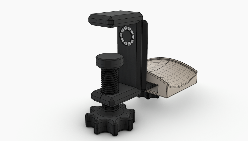 Clamping Headphones Rest (v2 updated)