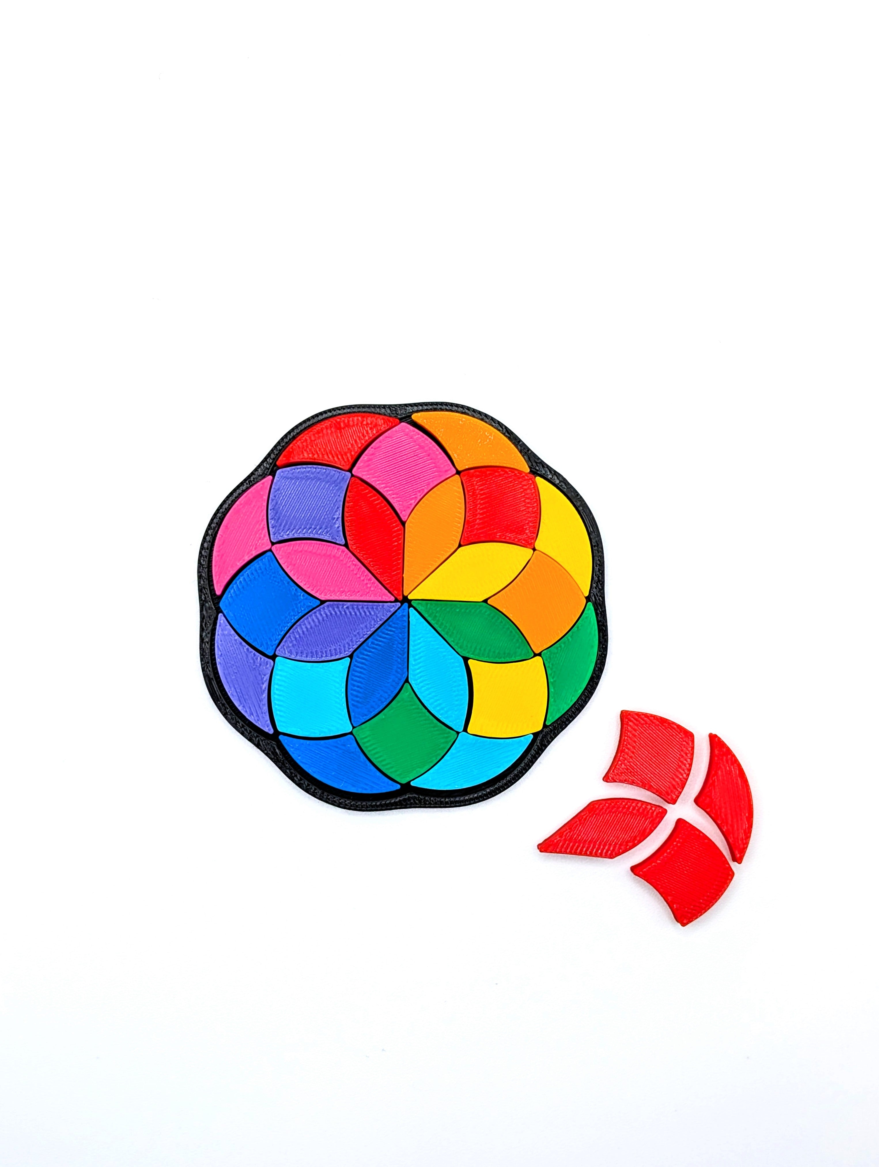 Circle Mosaic Rainbow Puzzle
