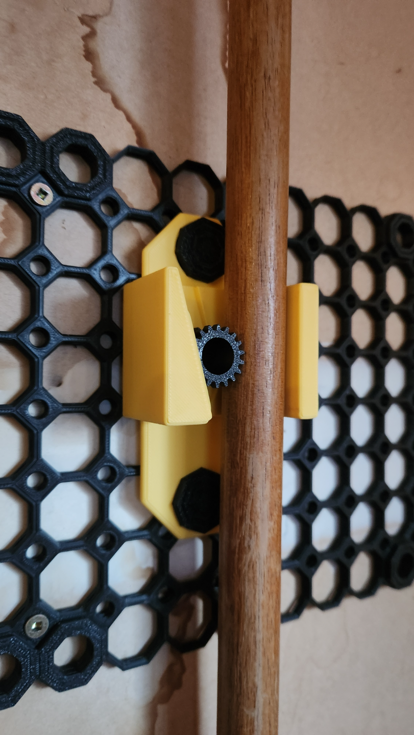 Gravity shaft, broom holder for multiboard,
