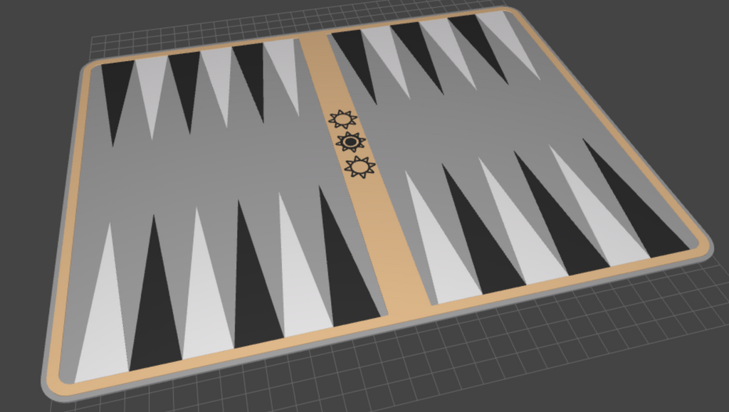 Basic Backgammon Board and Pieces