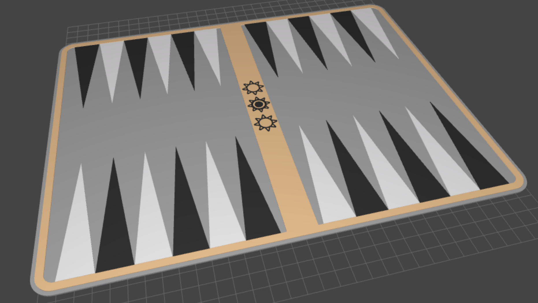 Basic Backgammon Board and Pieces