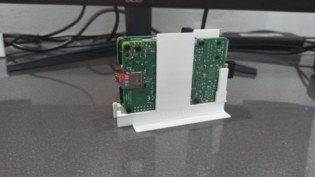 RPi 5 & AI HAT+ Vertical Stand (Low Filament)