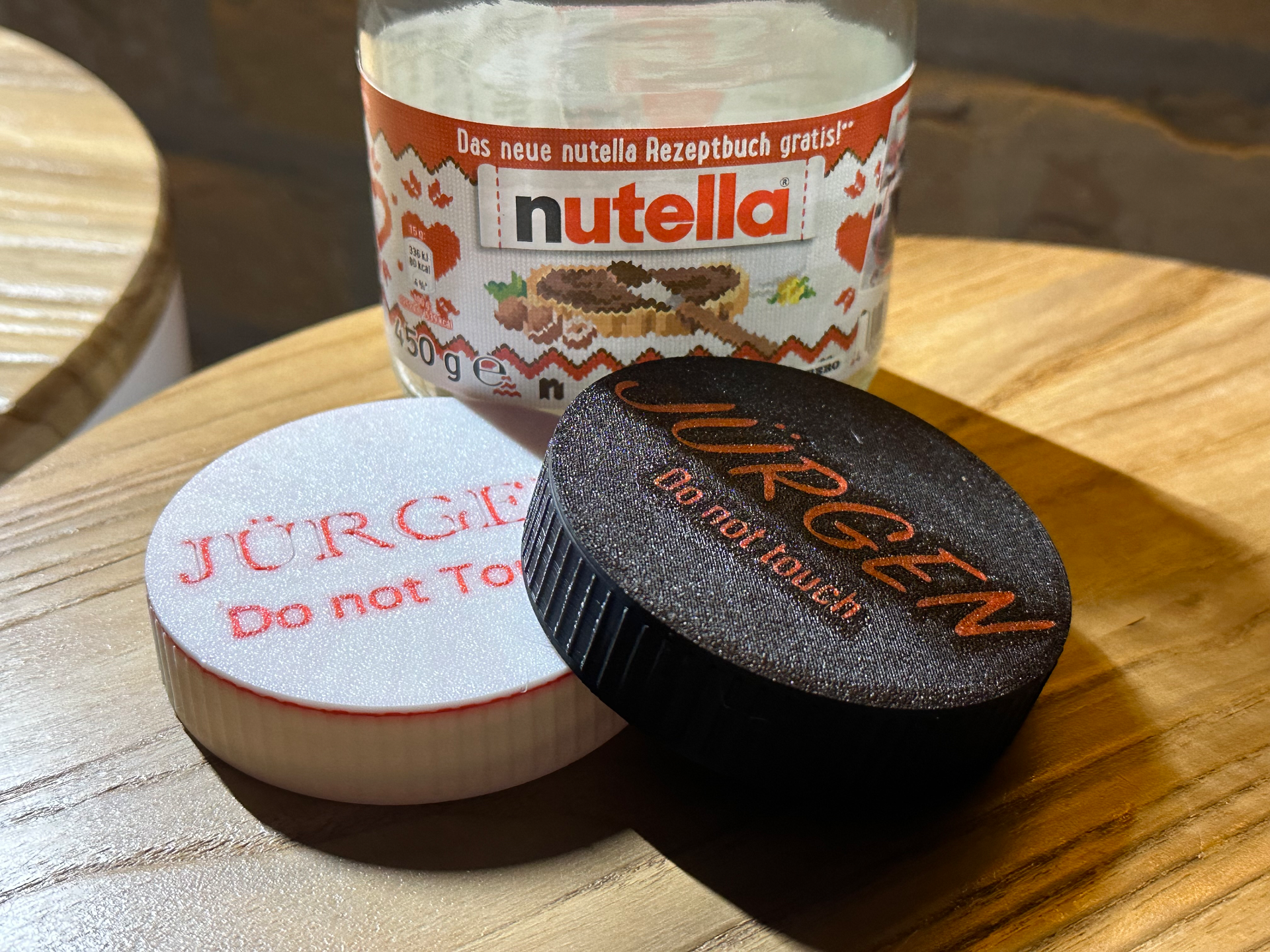 Customizable Nutella lid