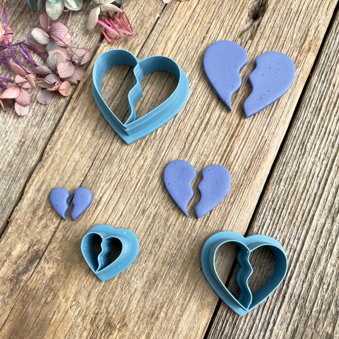 Best Friends Forever Heart Necklace Earring Cutter