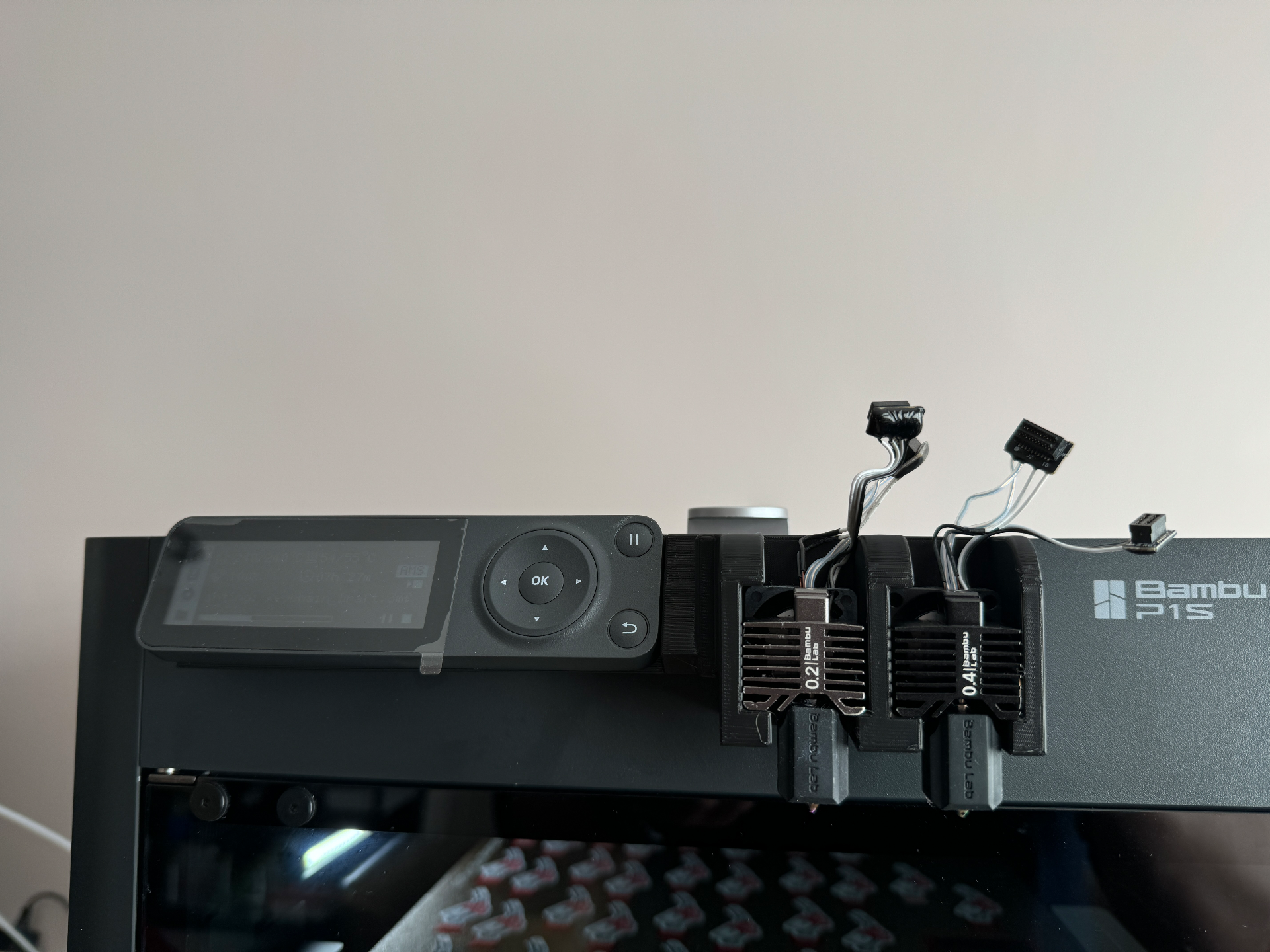 Bambulab P1S and P1P twin nozzle holder