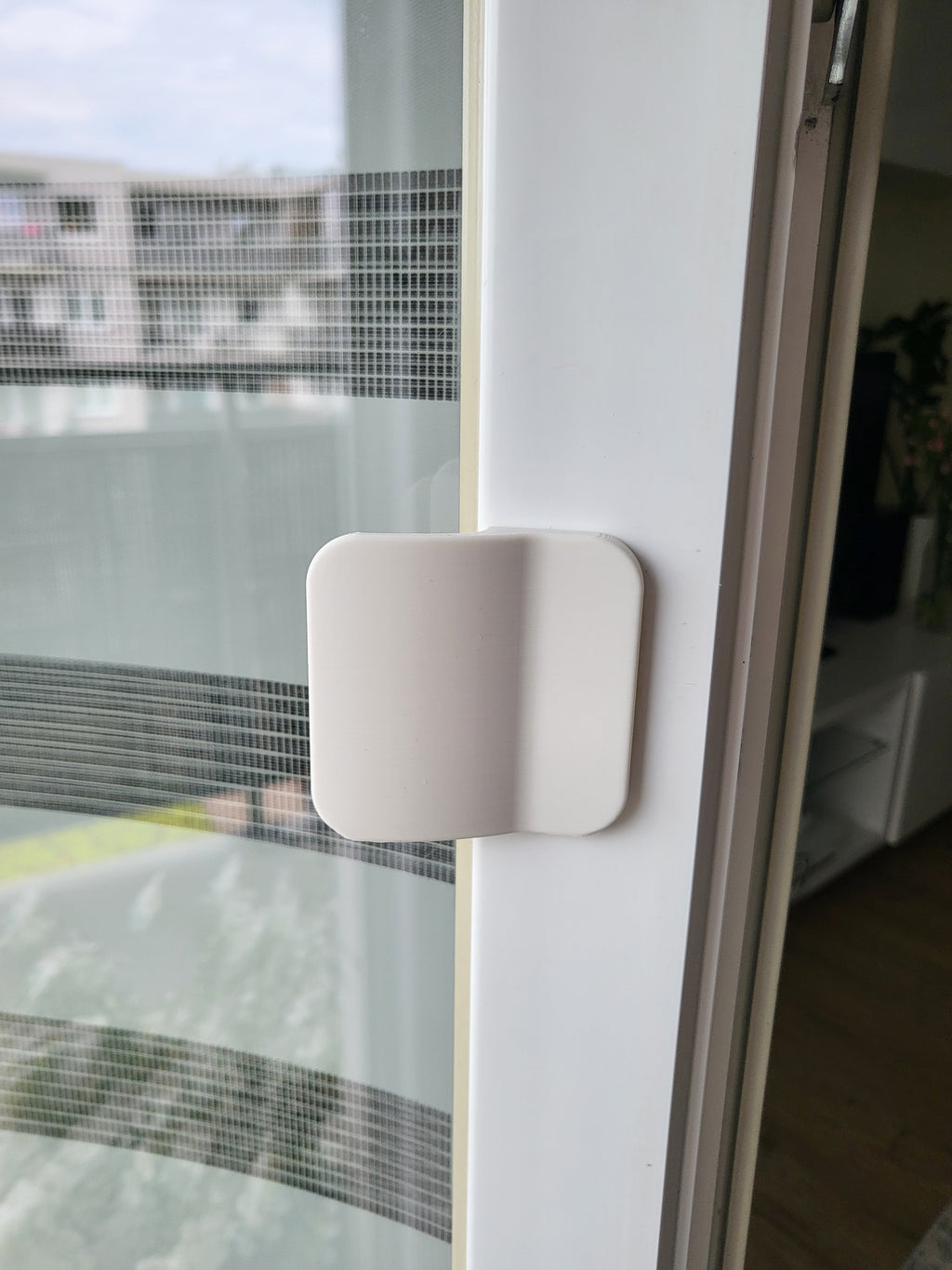 Balcony door handle (no screws, double-sided tape)