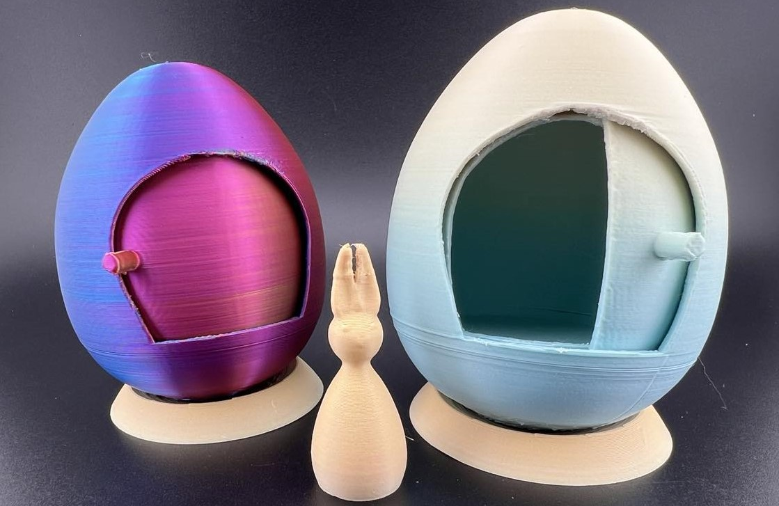 Super easy print Easter House Egg door opening