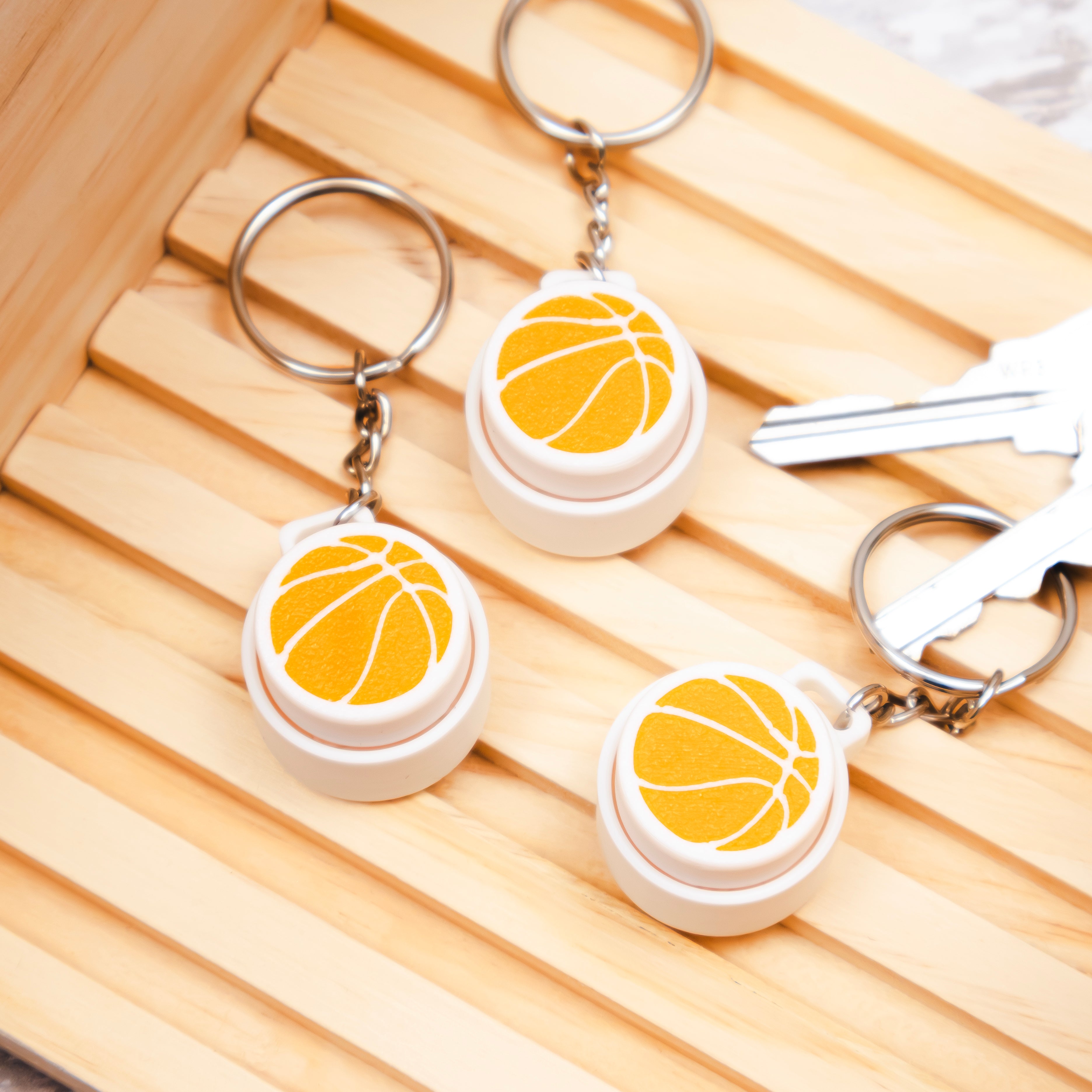 Basketball Clicky Fidget Keychain Toy