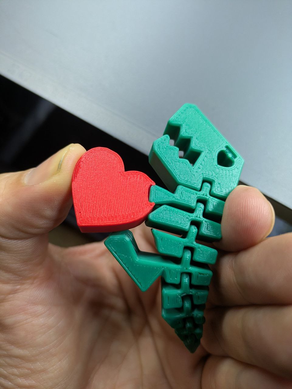 Articulated Dino with heart Color (AMS & no AMS)