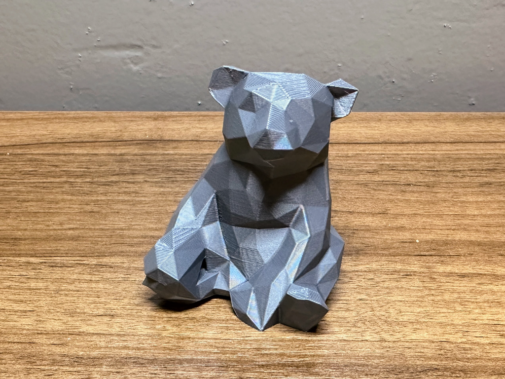 3" Low Poly Bear Chilling Statue Toy~no supports