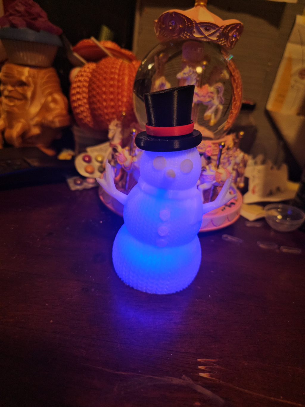snowman knit Christmas CONTEST LED lamp
