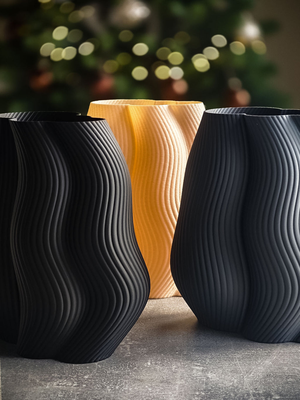 Moderne, Ripped/Ribbed Designvase Deko Vase