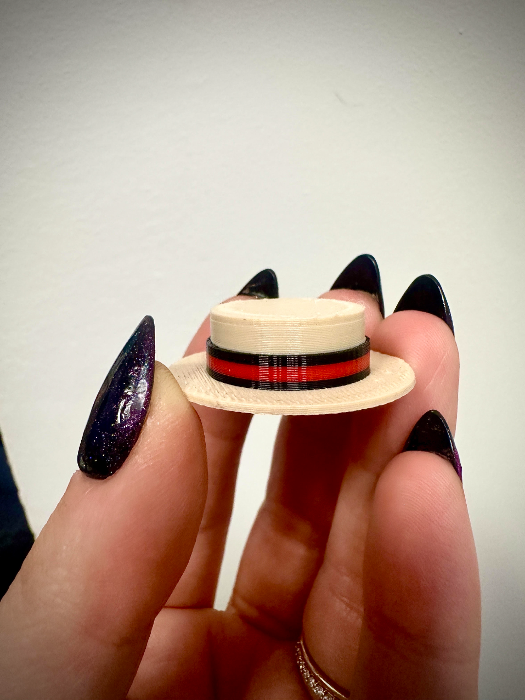 Tiny Boater Hat for Broken Prints
