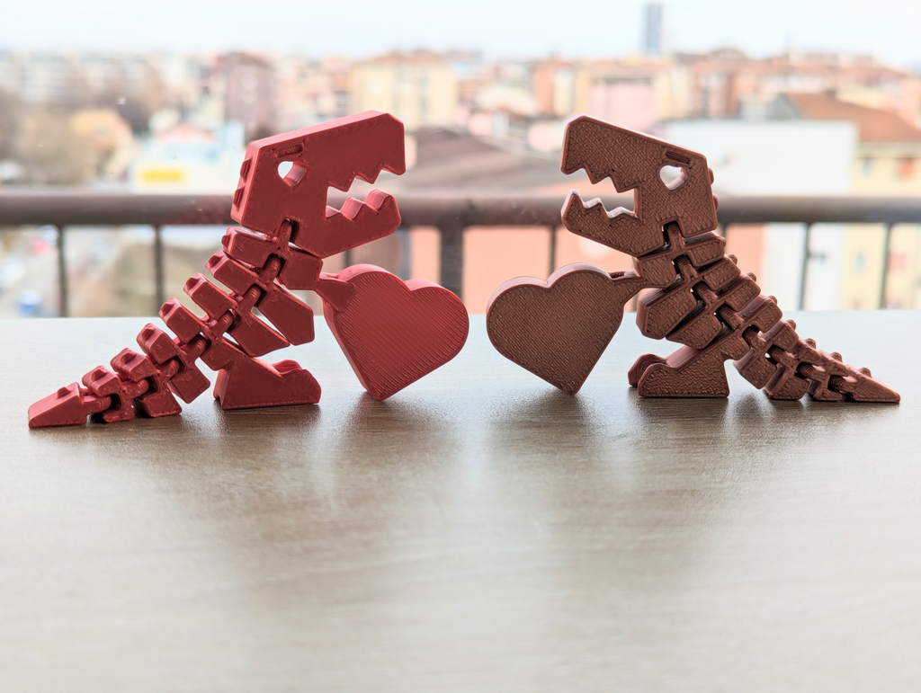 FlexiDino Print in Place T-Rex for Valentine's Day