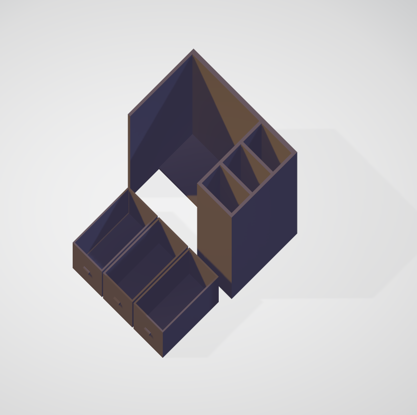 Desk with drawers for Dummy 13