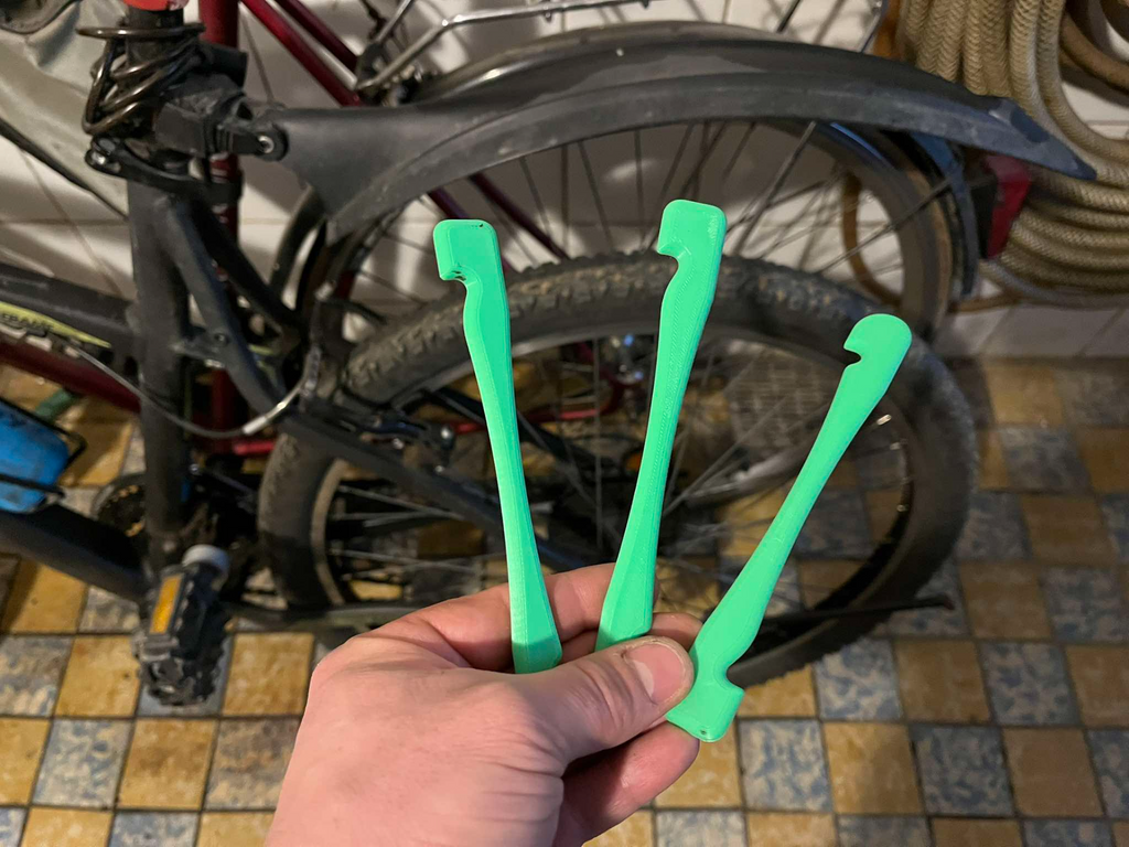 Repairing a flat tire on a bicycle