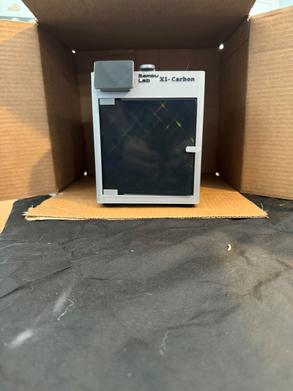 X1C storage 3 drawer unit with door and top lid