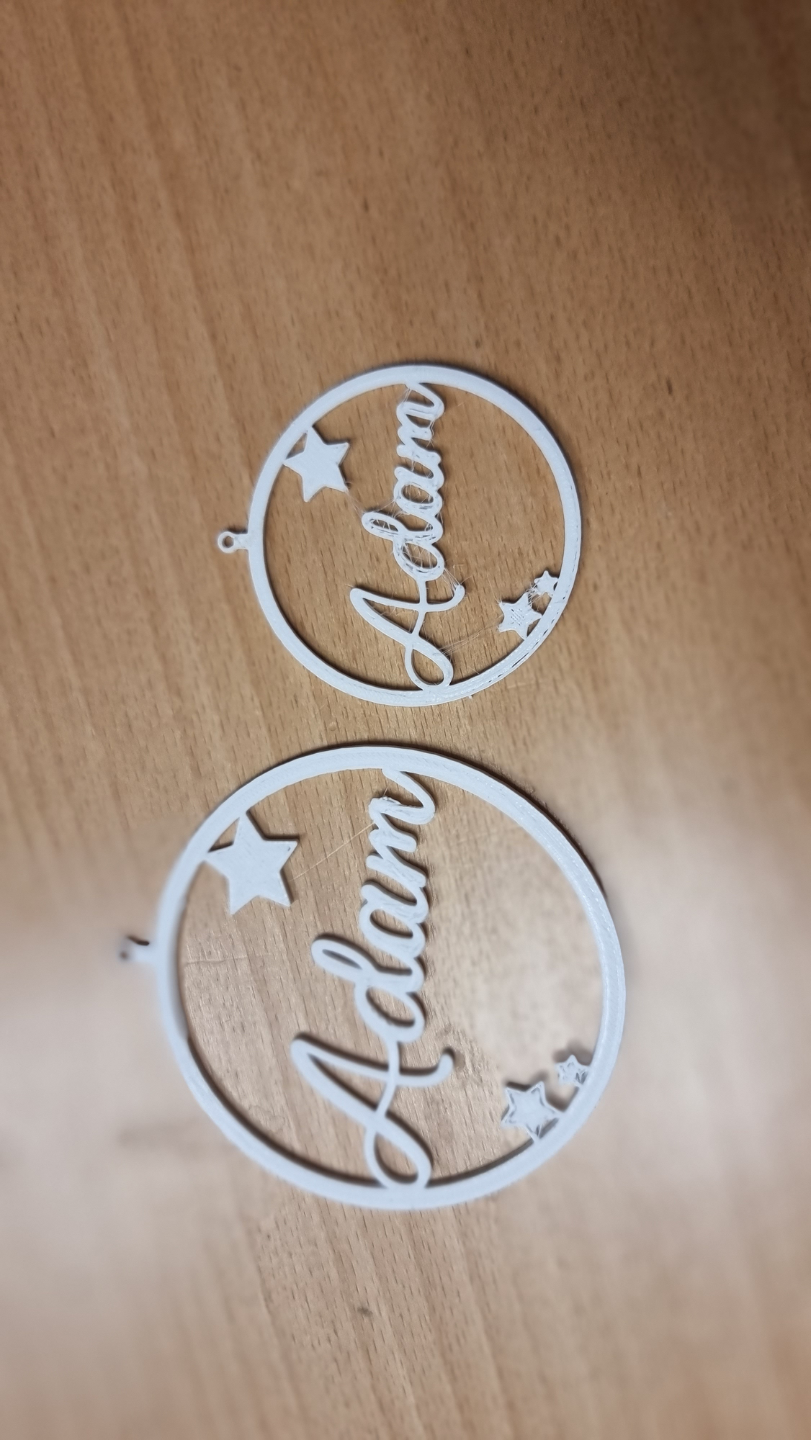 Christmas baubles with names
