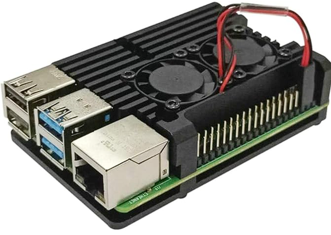 Raspberry Pi 4 Case with Heatsink, Fan & 4.3'' DSI