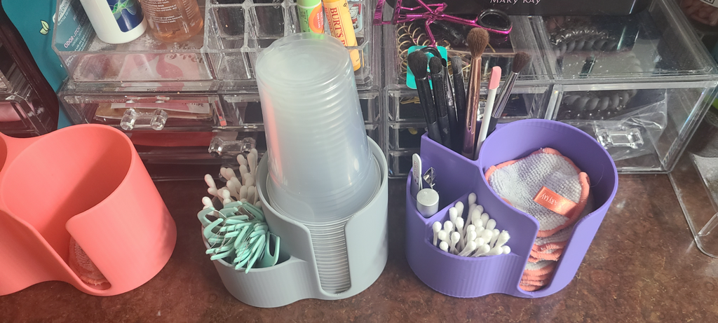 Cotton Round and qtip holder with dividers