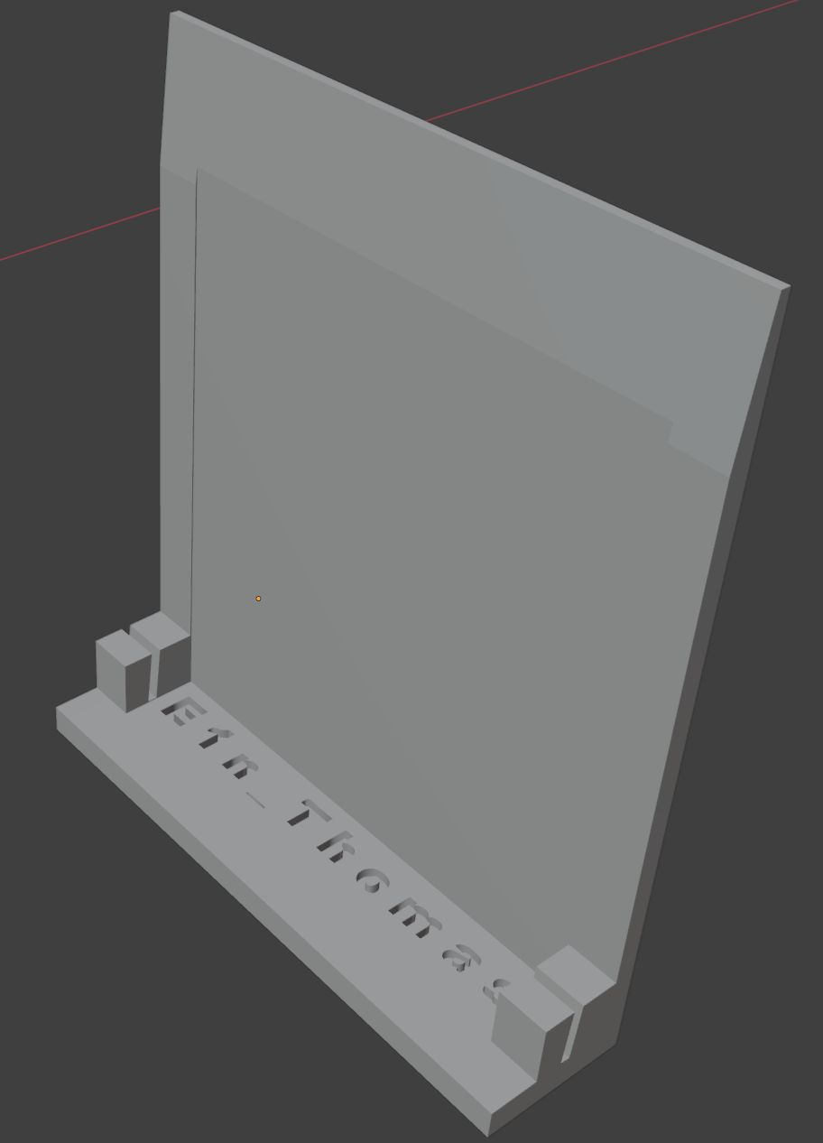 Frame for model case plus card holder