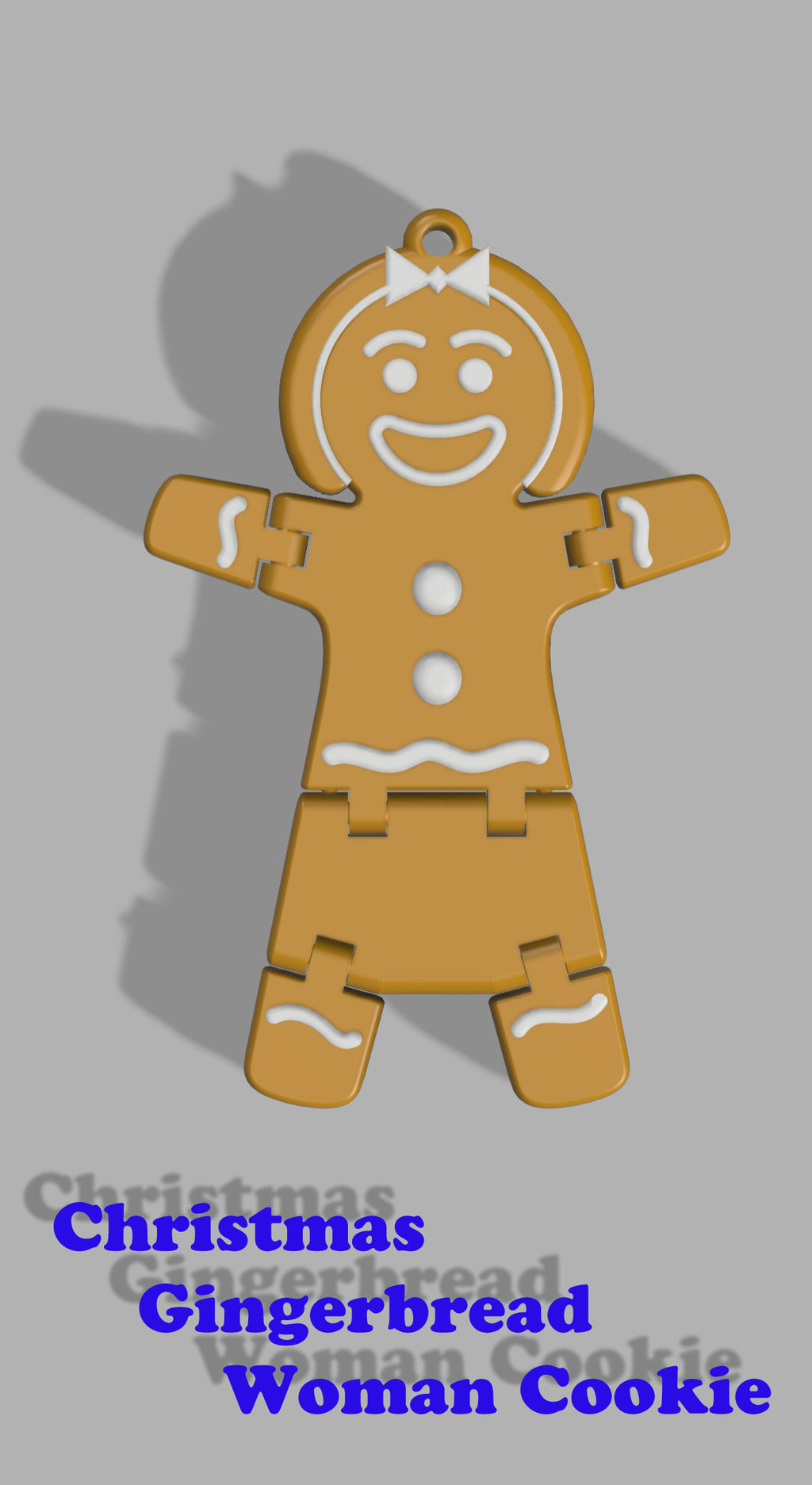 Christmas Gingerbread Woman Cookie