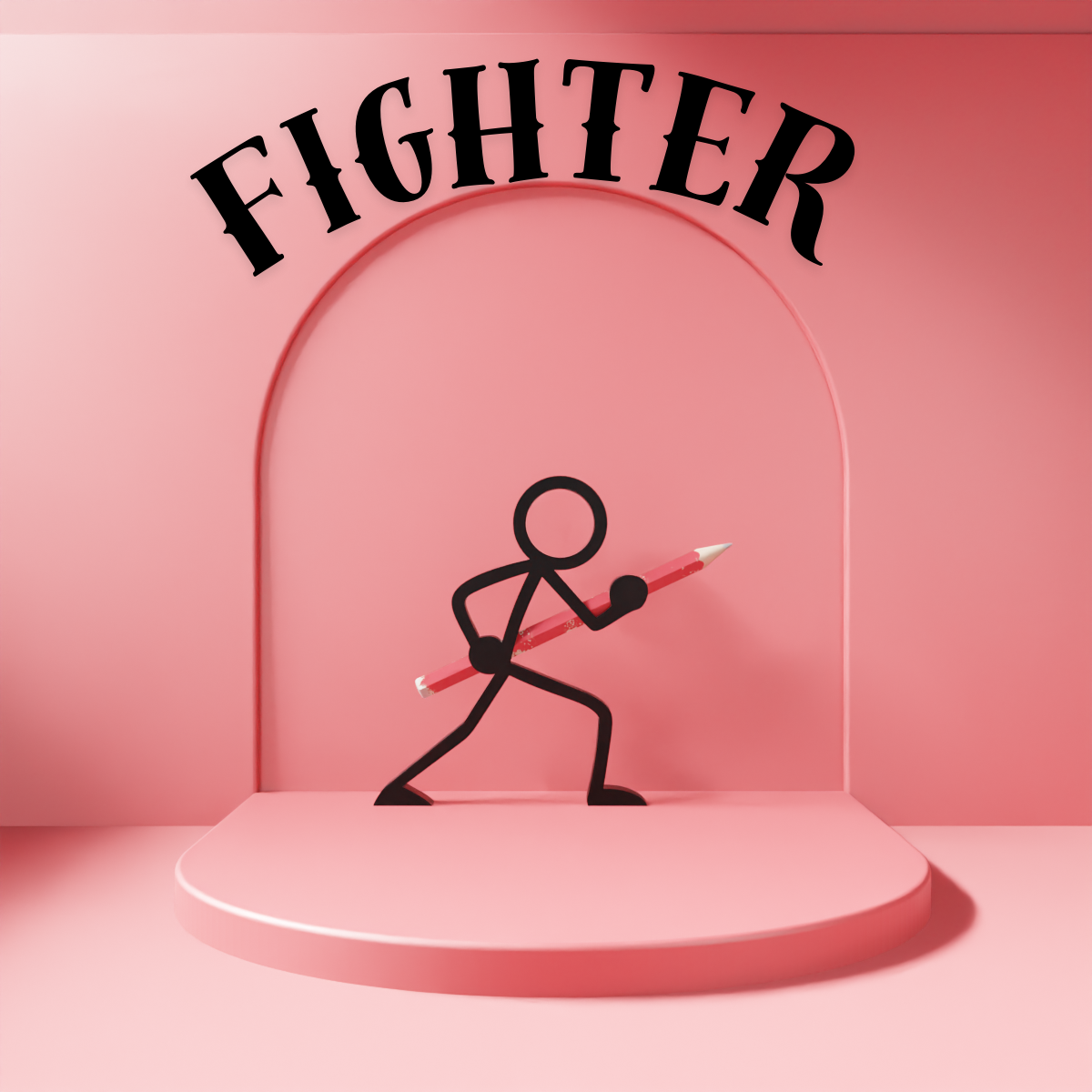 Stickman Warrior Pen Holder
