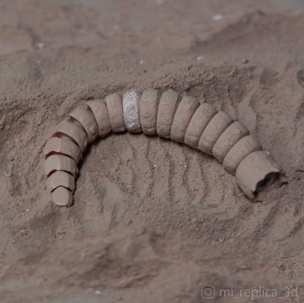 Dune Flexi Sandworm. Print in Place. Support Free.