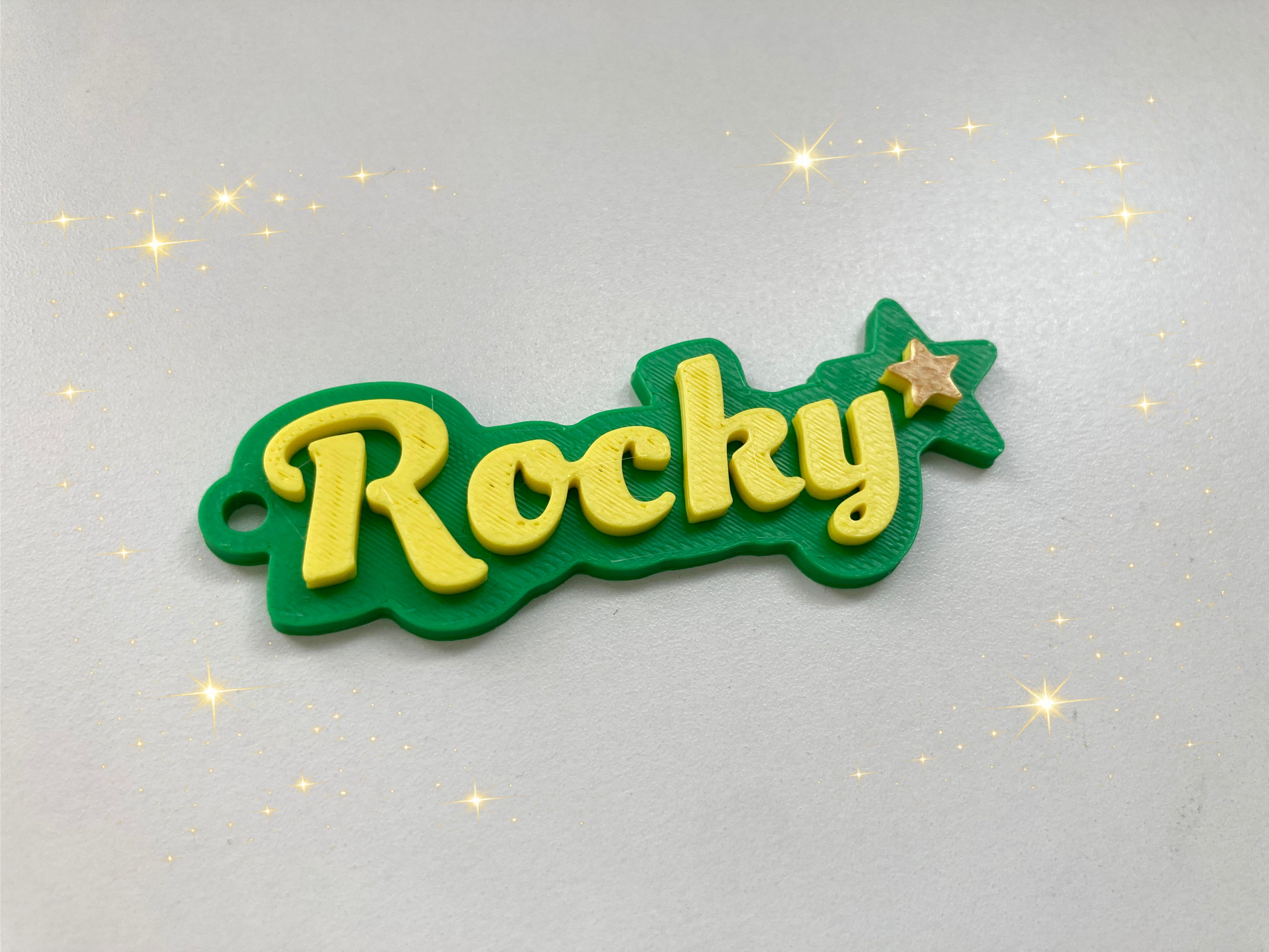 Customizable Parametric Name Keychain_吉田工房