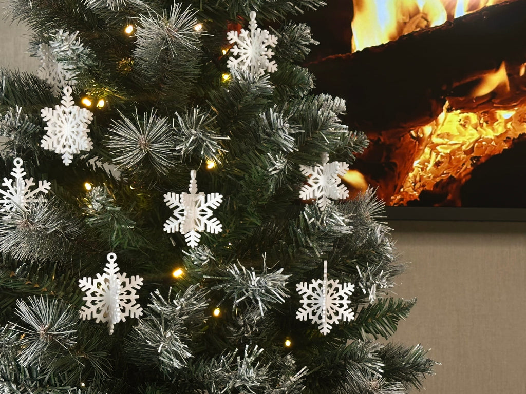 3D Snowflake Puzzle. Snap-Fit New Year's decor