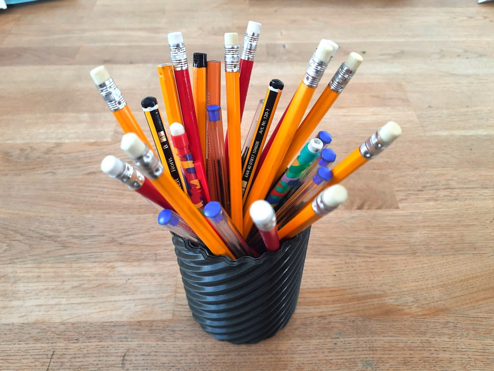 stackable pen holder cups, also nice to fidget with