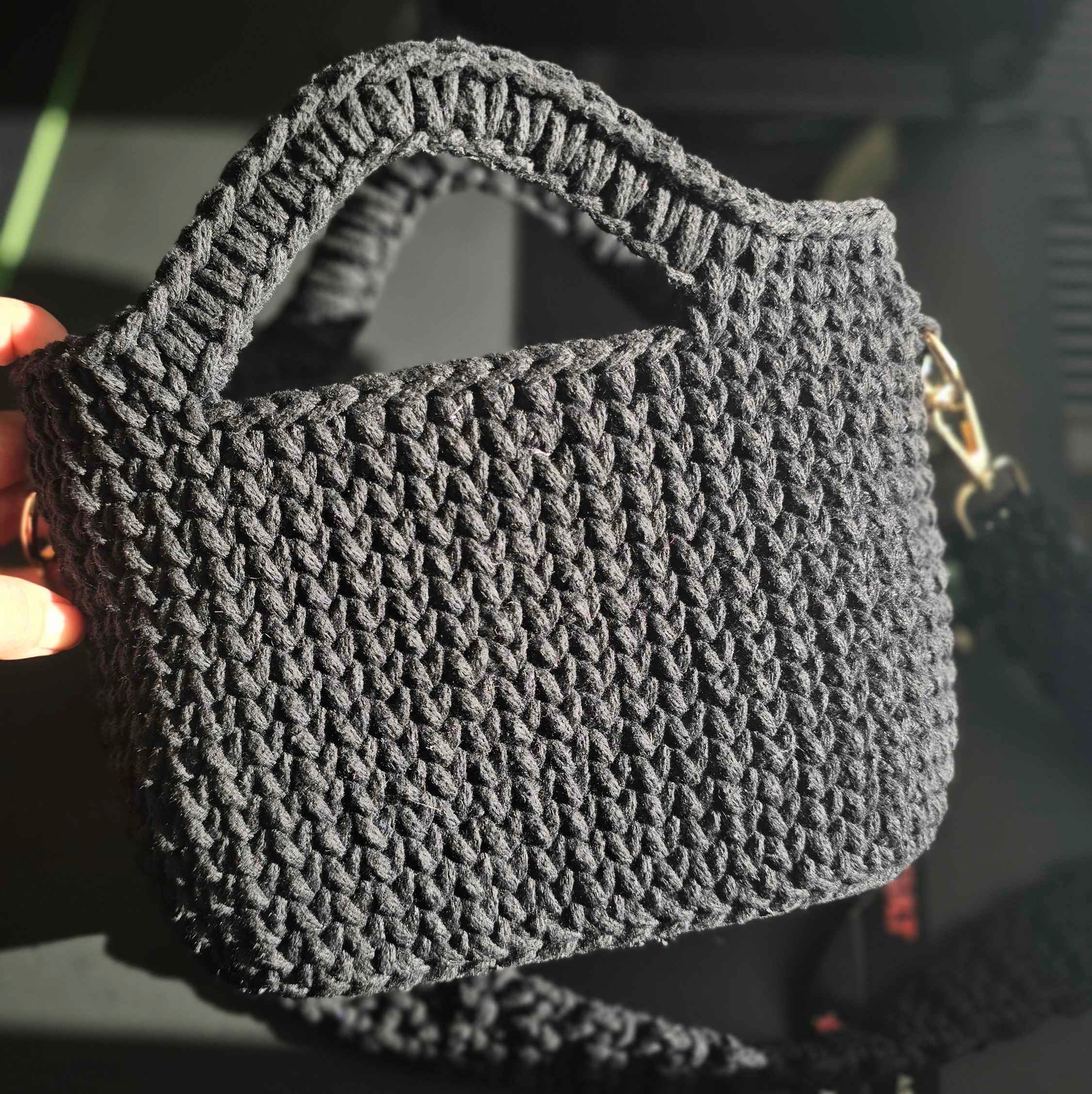 Crochet Bag Bottom - with bag feet