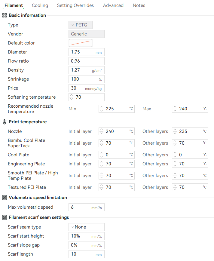 ERYONE PETG Basic Print Profile & Settings