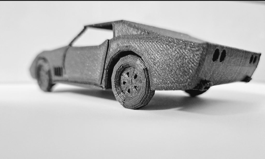 Auto mit beweglichen Rädern Print-in-Place