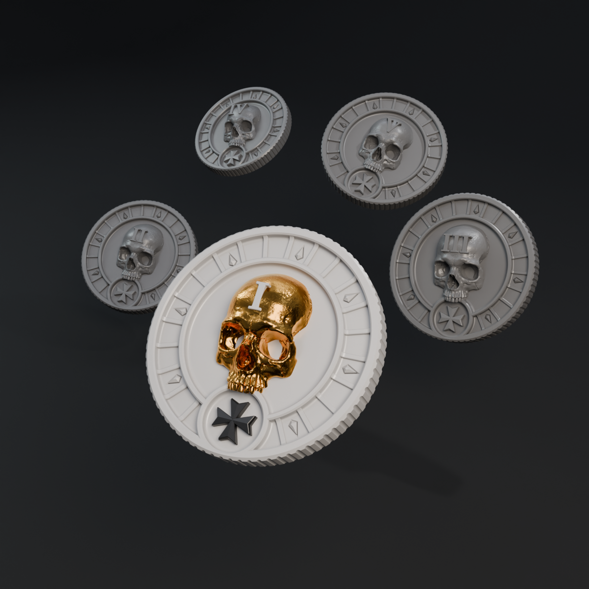 Skull token (40mm)