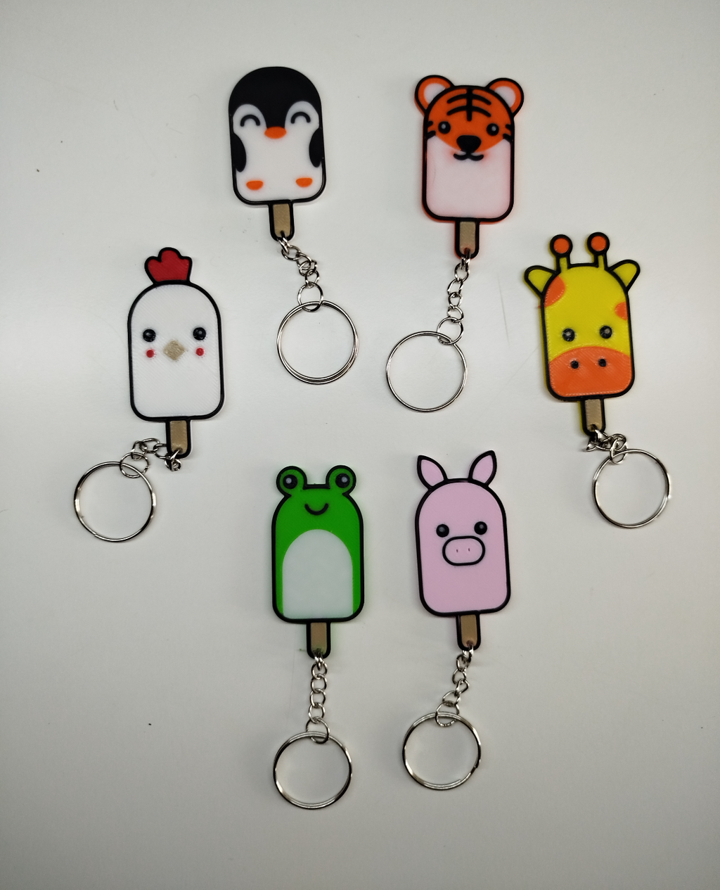 PACK OF 22 CUTE ANIMALS KEYCHAINS