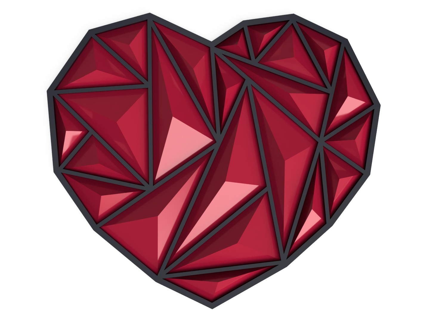 Heart wall art decoration