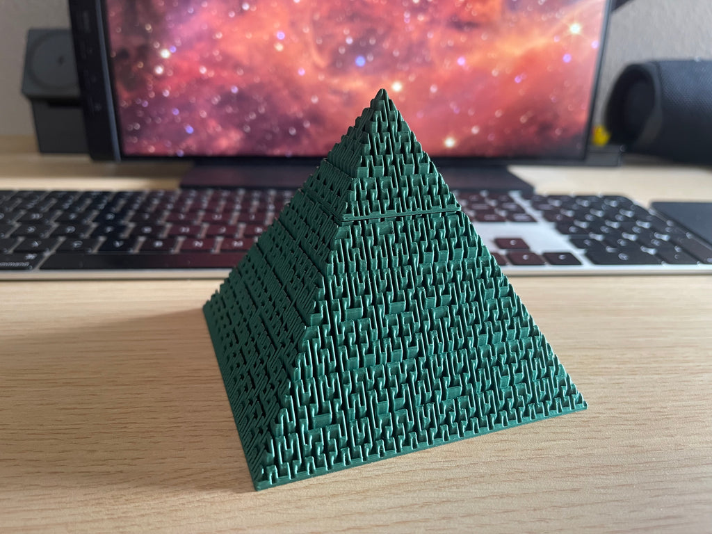 Hilbert Curve Fractal Pyramid
