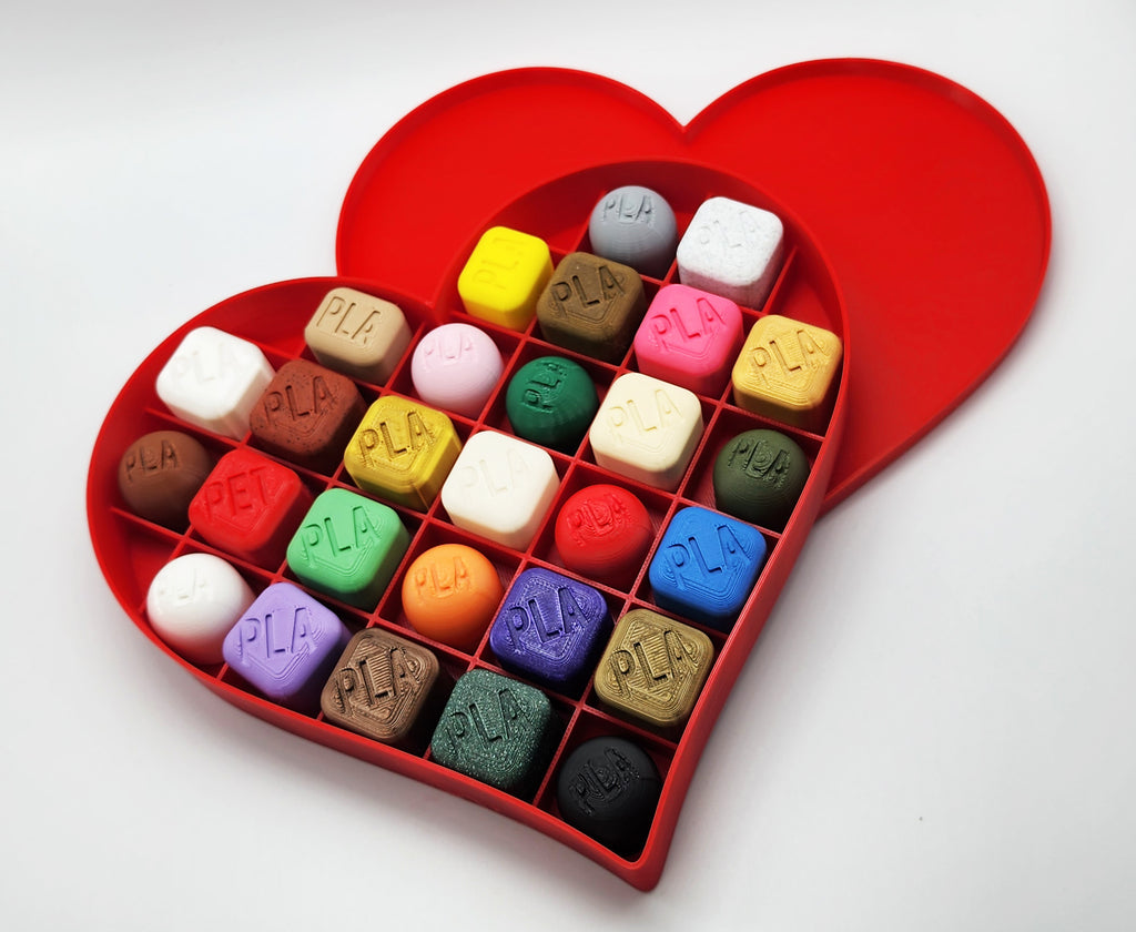Filament Swatch Heart Candy Box