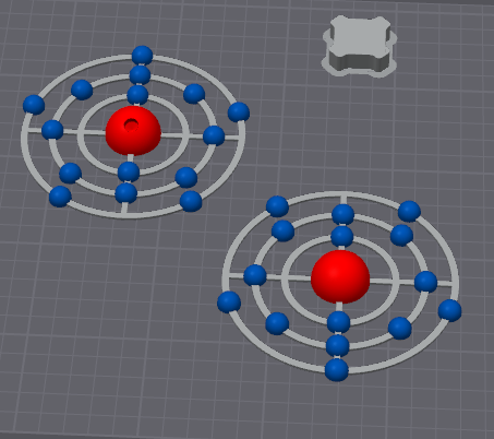 Phosphor Atom Model (Bohrsche Schalenmodell)
