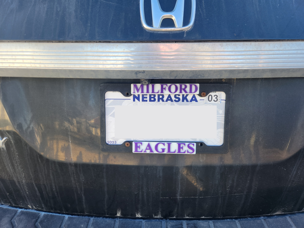 Customizable License Plate Frame (12" American)