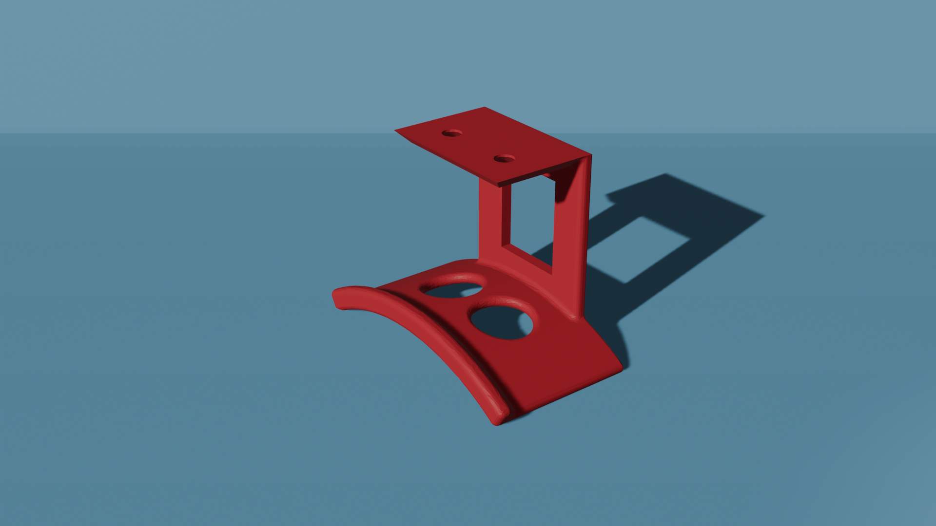 Under desk headphone holder - less material