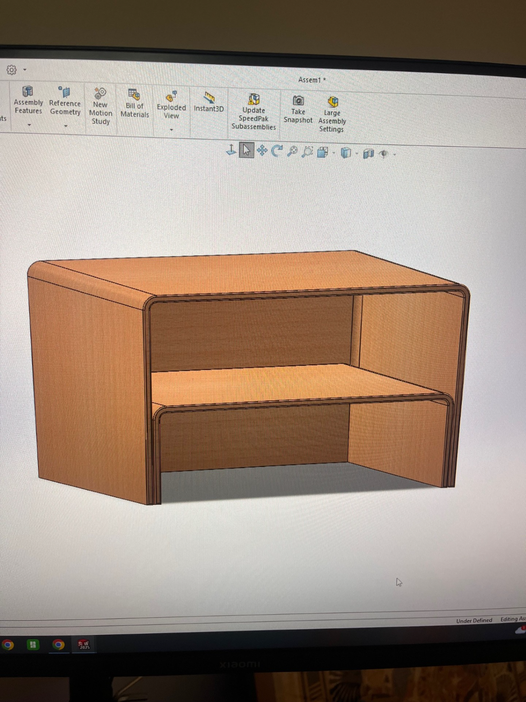 Dual Monitor Stand Drawers