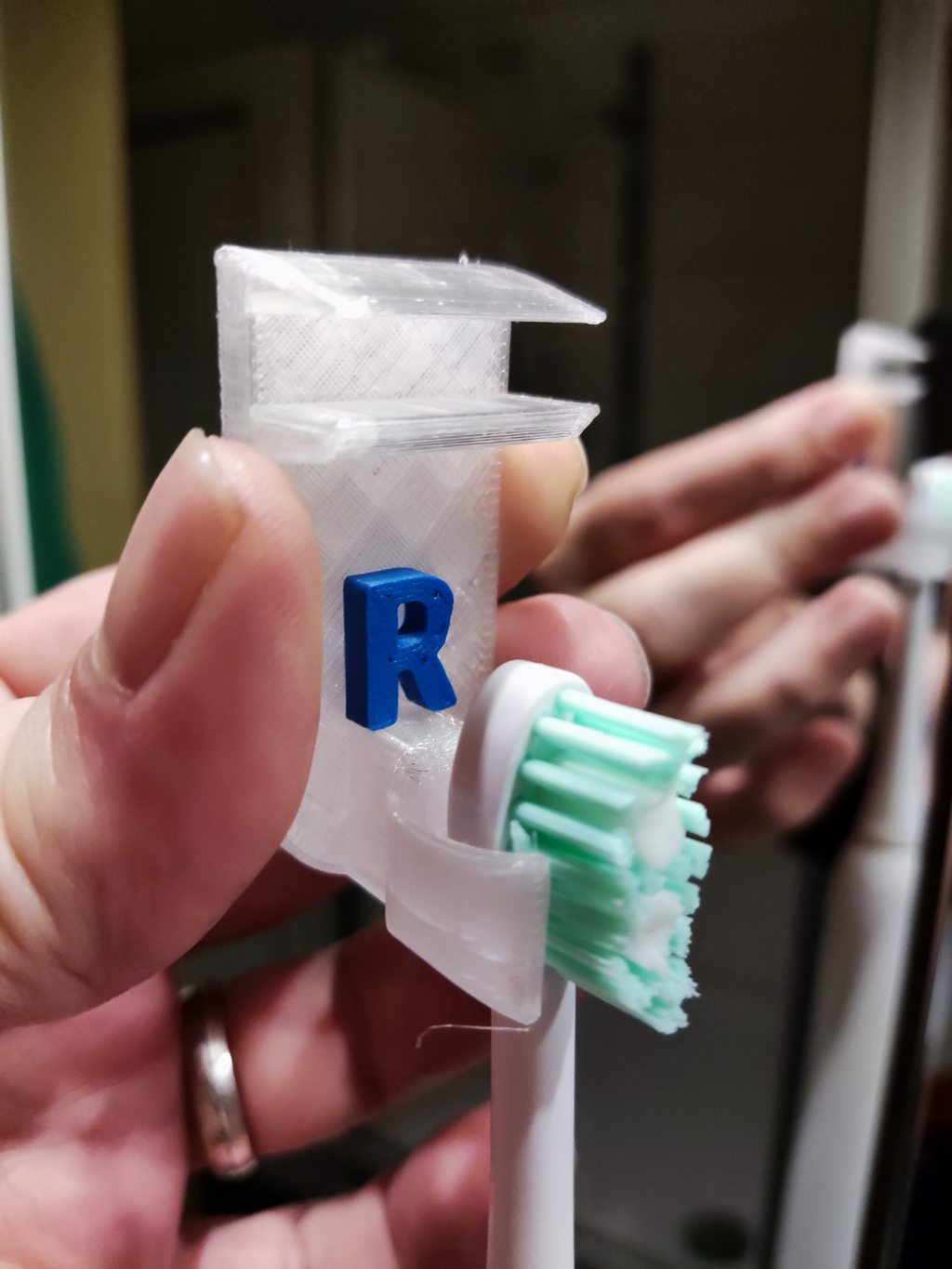 Zahnbürstenhalter Glasboden universelle Zahnbürste