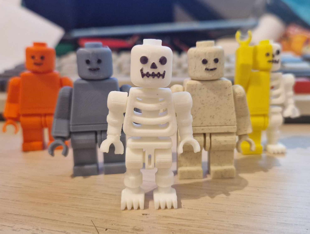 Brick Skeleton Figure - Print In Place